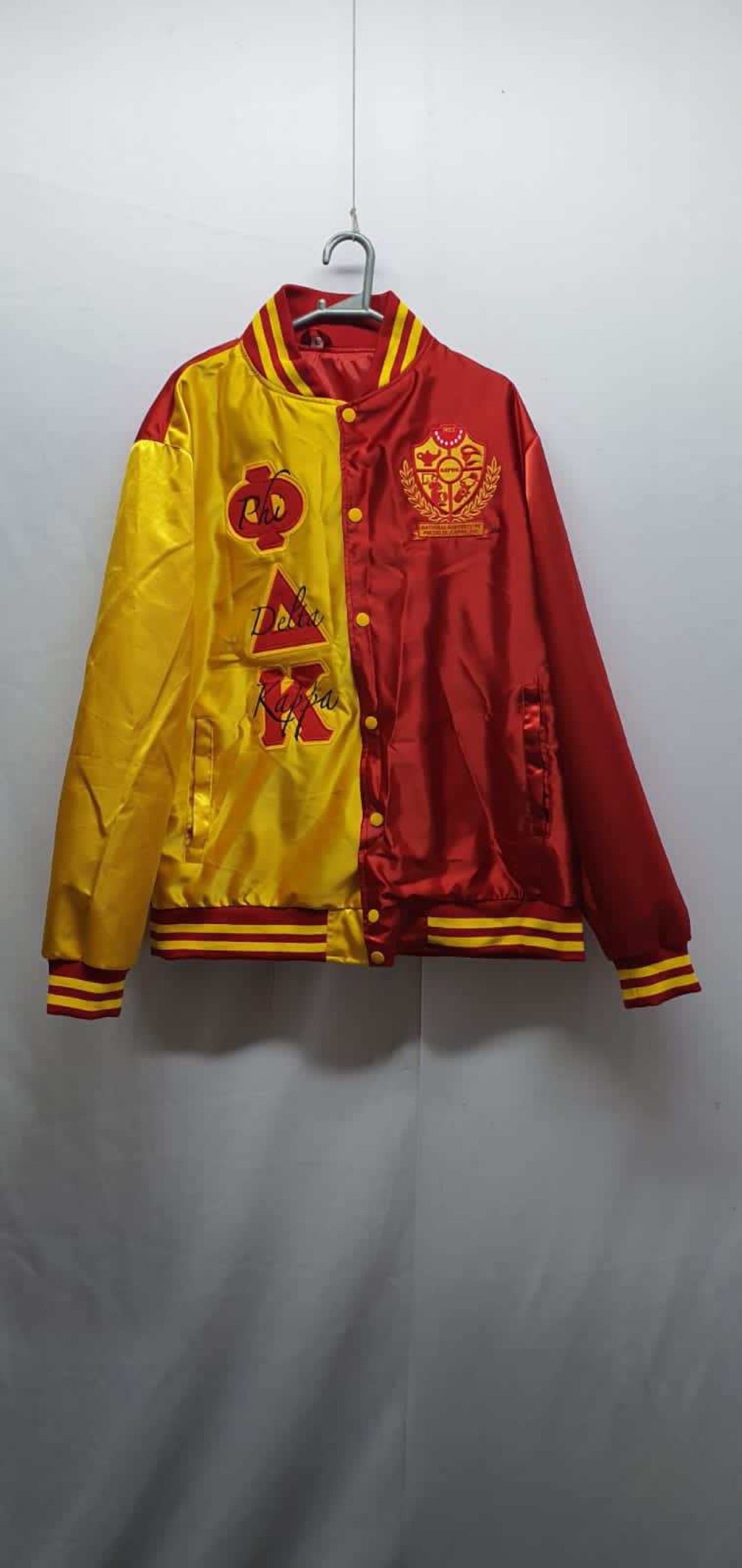 Two-Tone Phi Delta Kappa Satin Varsity Jacket