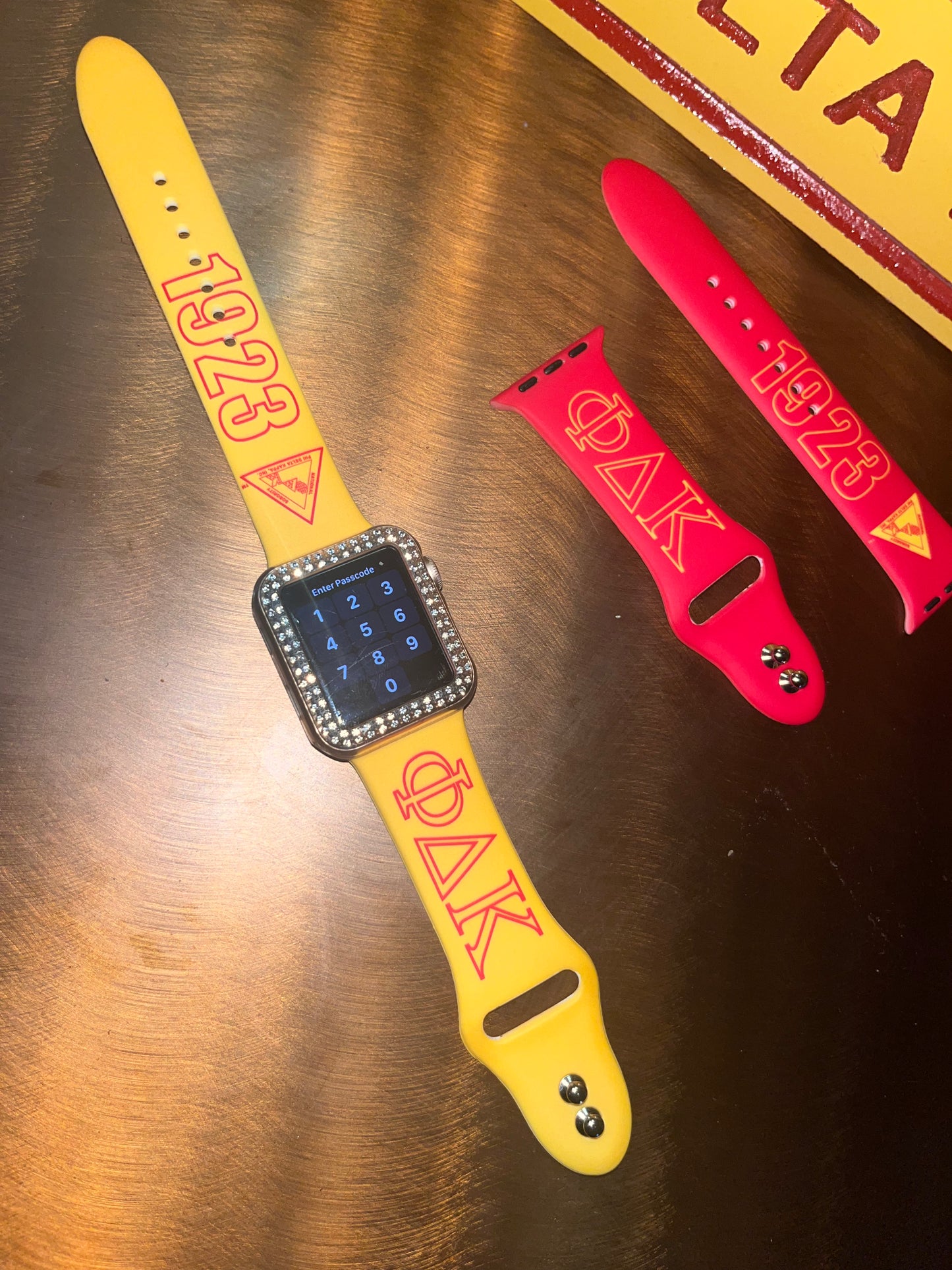Sleek silicone 1923 ΦΔK logo Apple watch Band (38mm 40mm 41mm )