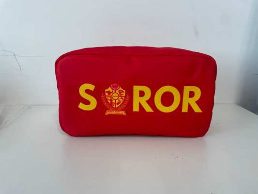 Red Soror Makeup Bag
