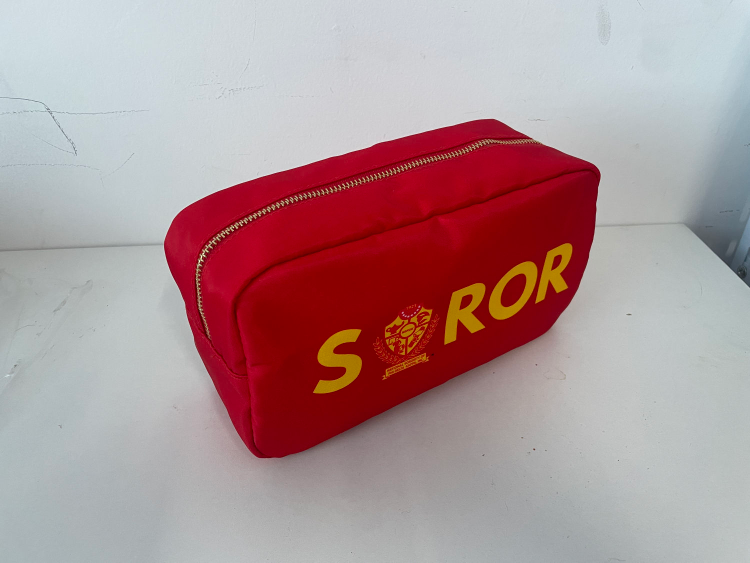 Red Soror Makeup Bag
