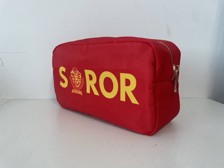 Red Soror Makeup Bag