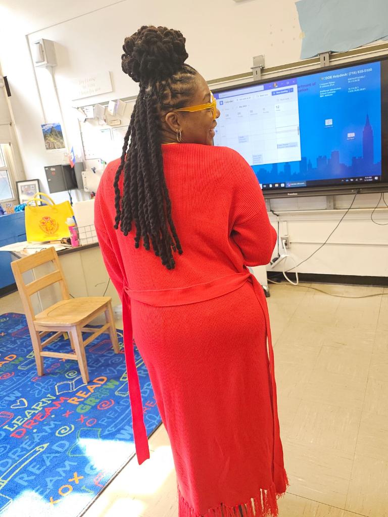 Long Red with Gold Trim and Tassels Duster
