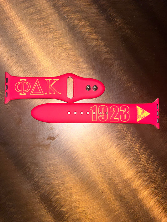 Sleek silicone 1923  ΦΔK logo Apple watch Band   (38mm 40mm 41mm )